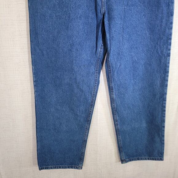 Kirkland Signature Jeans Mens 40x30 Dark Blue Relaxed Fit High Rise Denim NWT - Picture 4 of 10